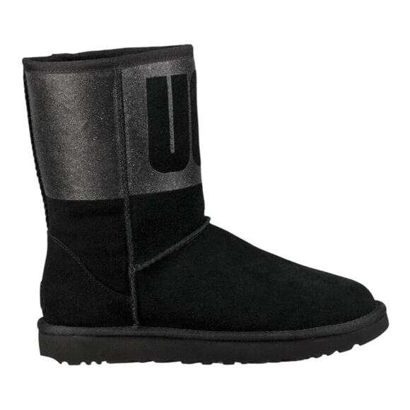 UGG® Women's Black Classic Short Sparkle Snow/Winter Boots | PRELOVED!! - Picture 1 of 16